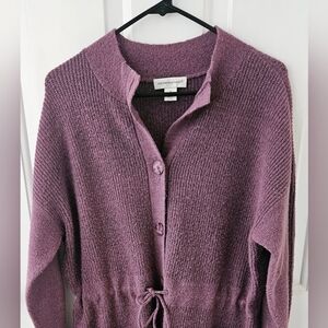 Christopher & Banks Mauve Cardigan Sweater Medium
